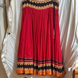Elegant Red and Black Women's Skirt